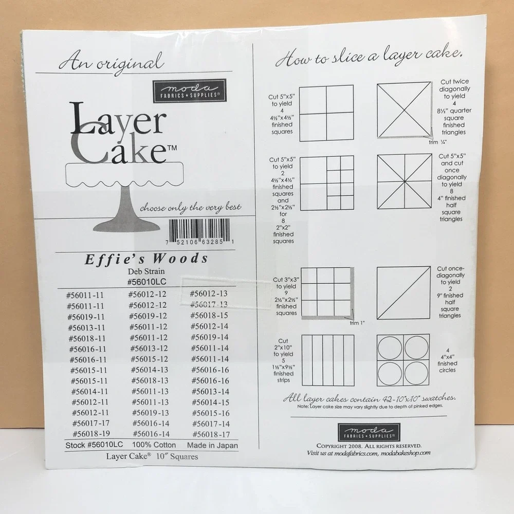 Moda Effies Woods Layer Cake‎ Deb Strain 10 Inch Squares Woodland Fabric 56010LC